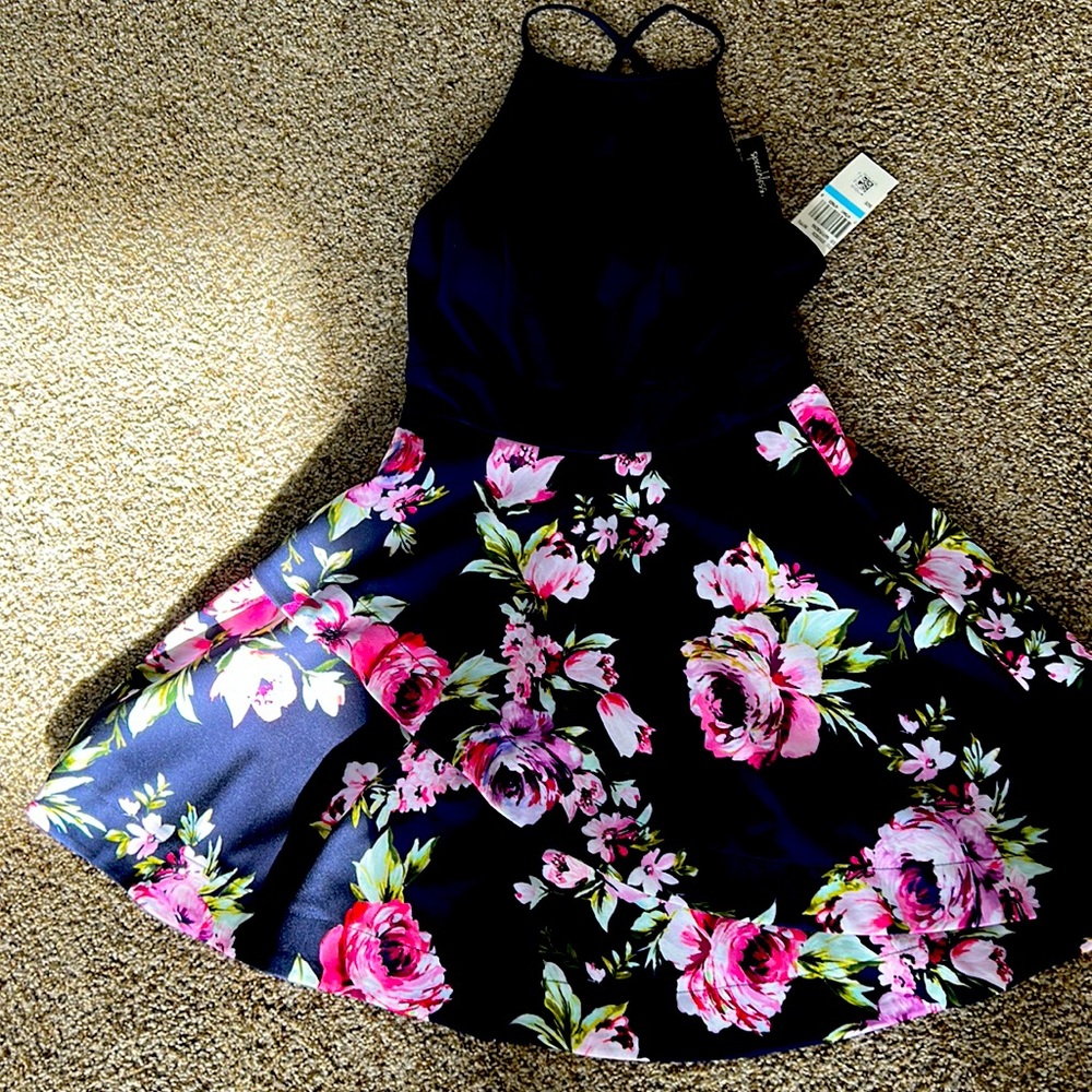 Speechless Navy blue halter dress. Never worn.